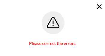 screenshot of error message example 