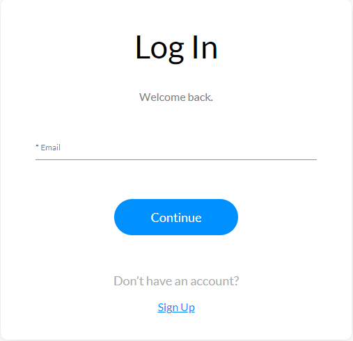 Screenshot of log in protected portal 