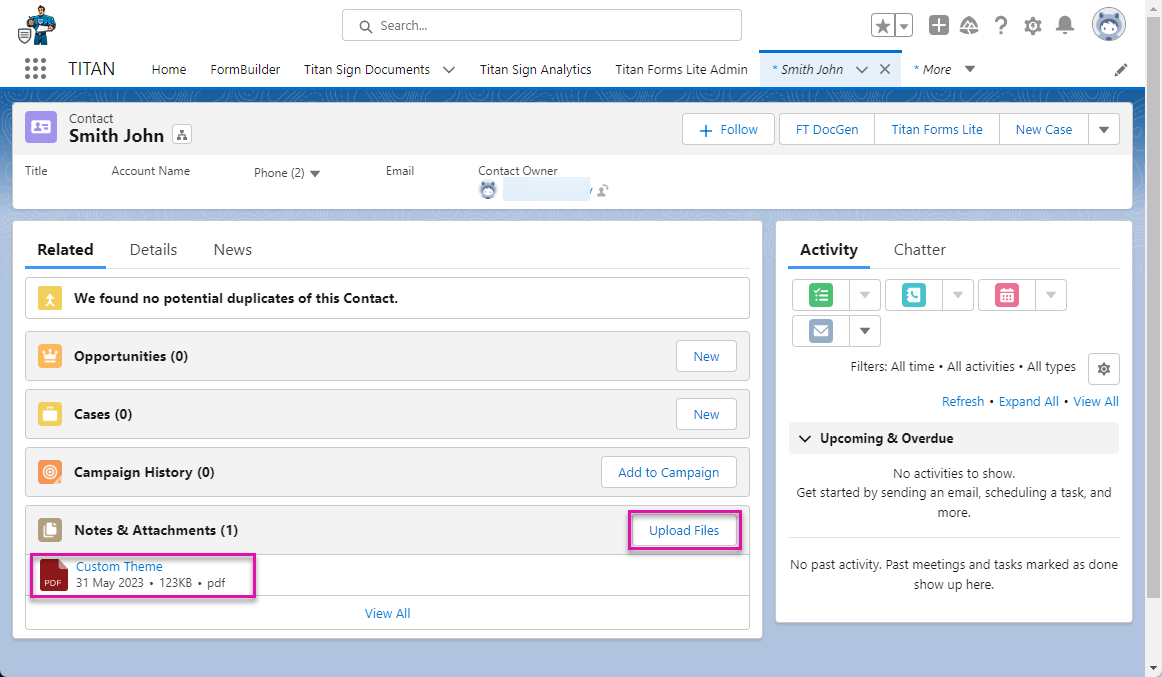 Screenshot showing file attachments in Salesforce 