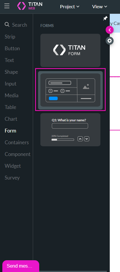 screenshot showing how to drag-and-drop form element onto the canvas 