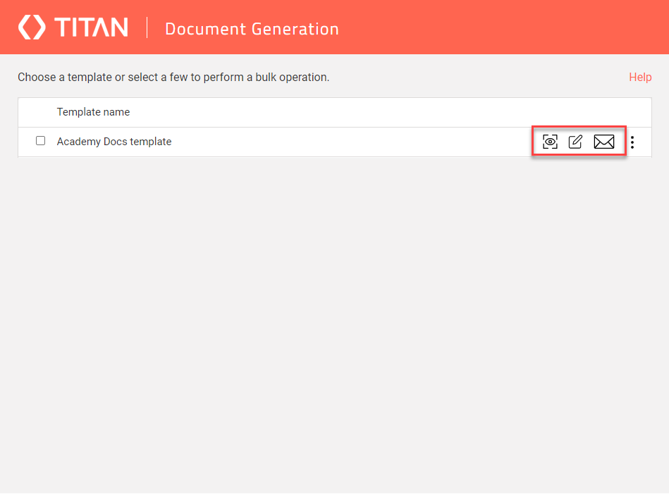 Document generation screen 