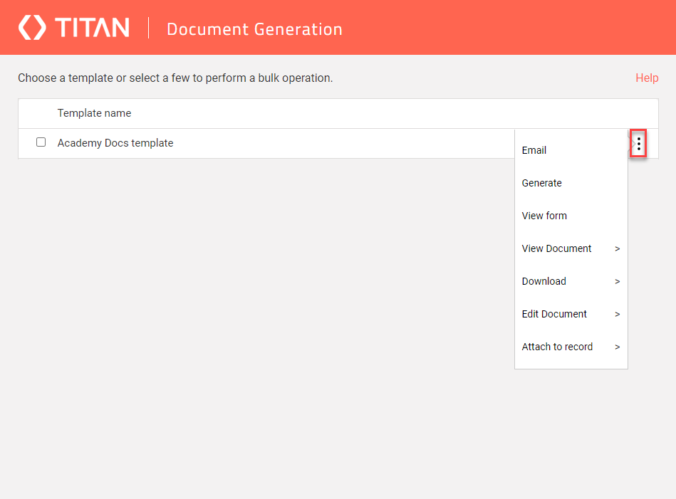 document generation kebab menu 