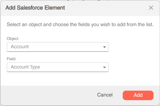 add salesforce element 