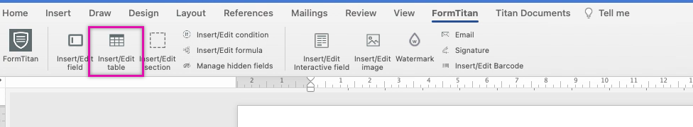 Insert/edit table icon 