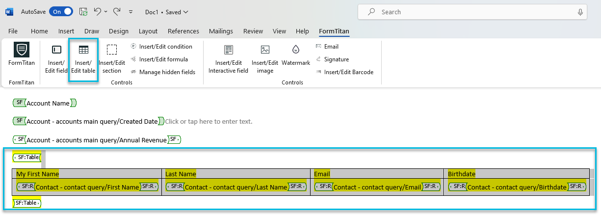 Insert/Edit table icon 