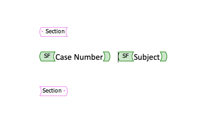 Edited titles within a Section field.