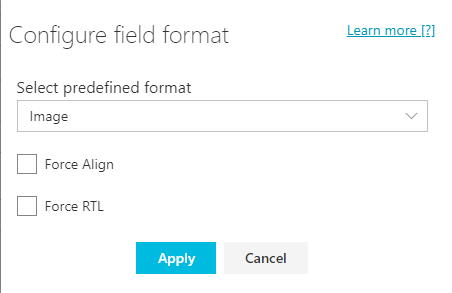 configure field format 