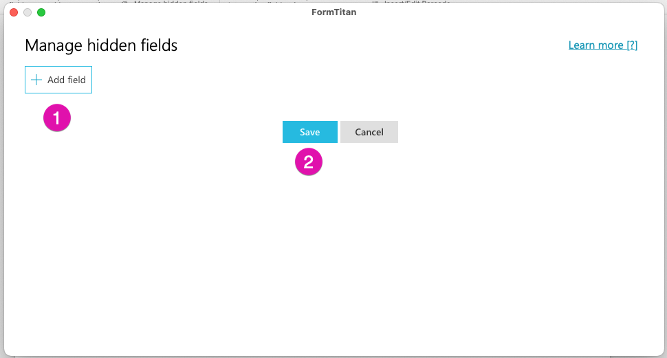 Manage hidden fields 