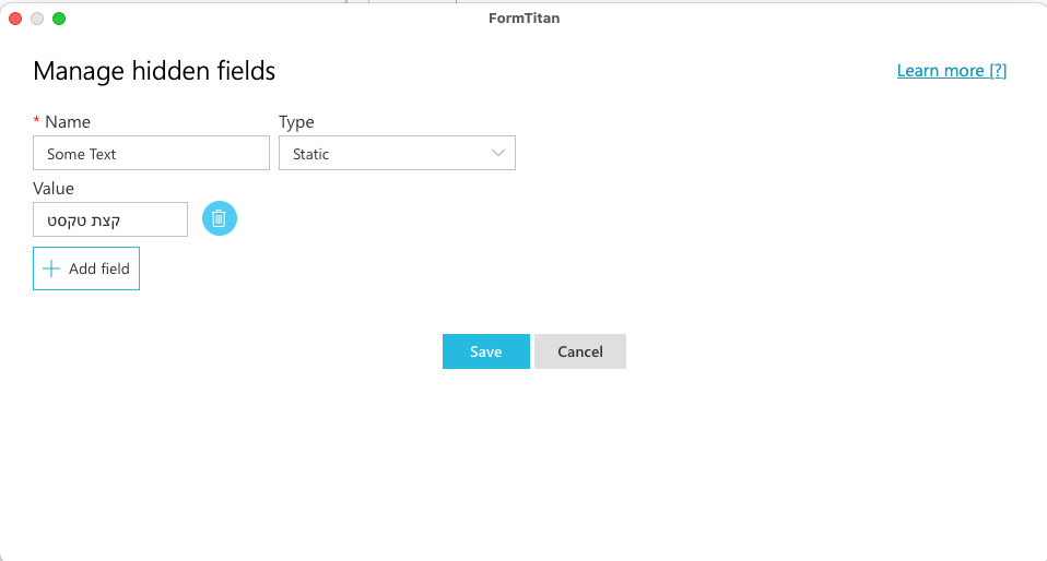 manage hidden fields 