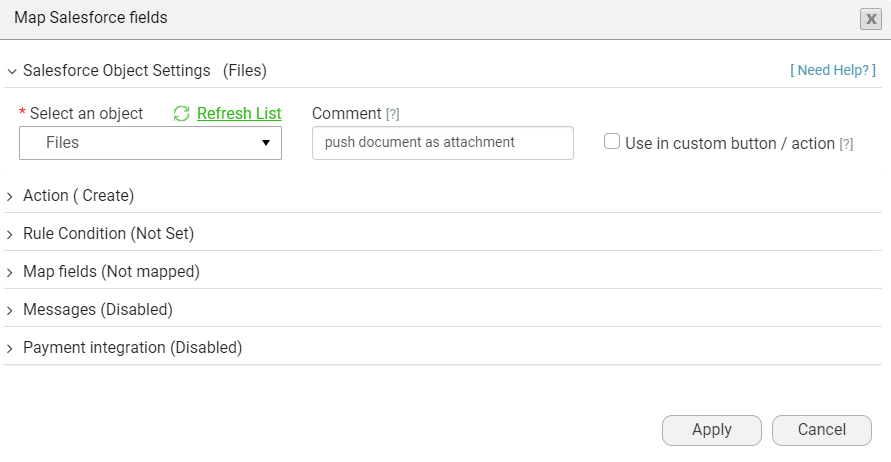 map salesforce fields 