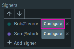 configure button