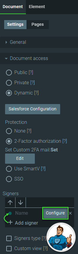 add signer and configure 