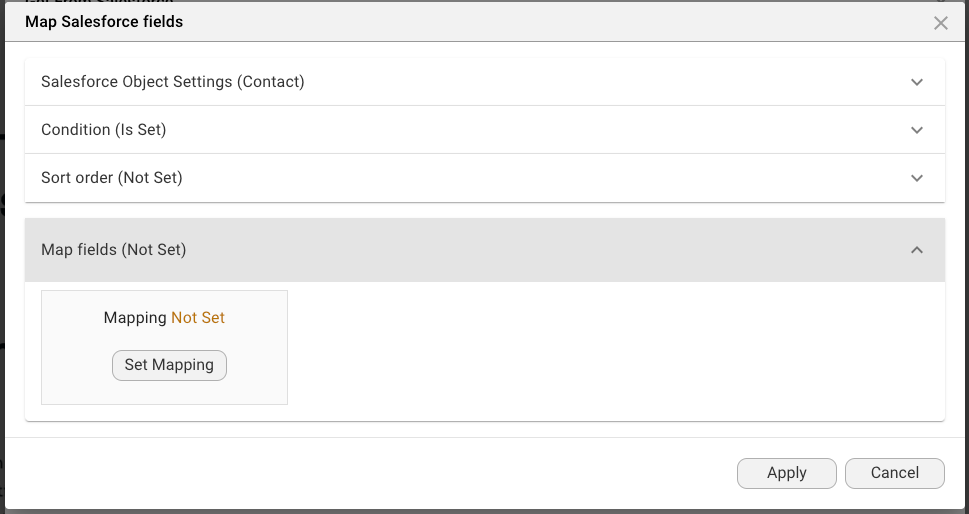 map salesforce fields 