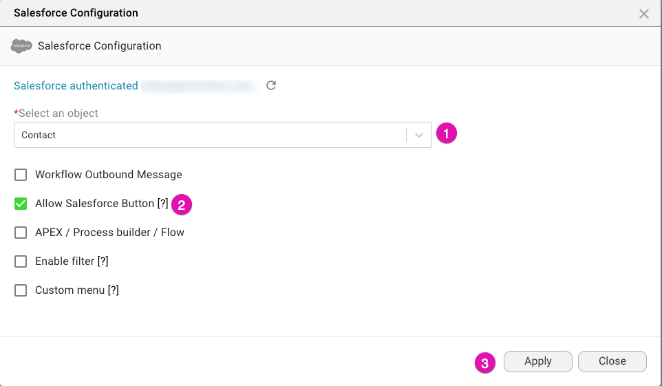 Salesforce configuration 