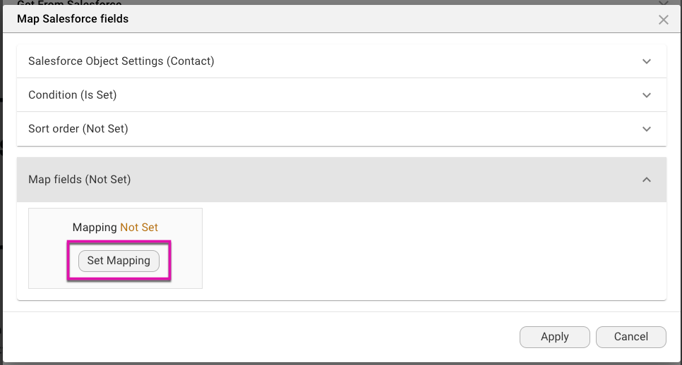 map salesforce fields 