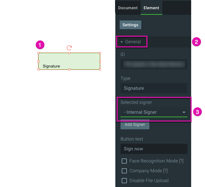 signature config 