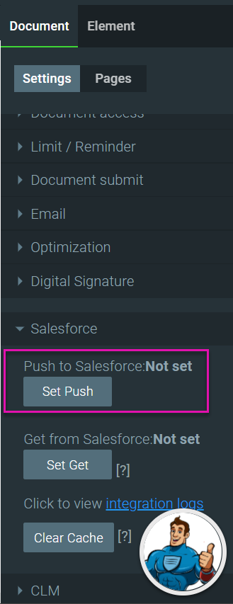 set push button