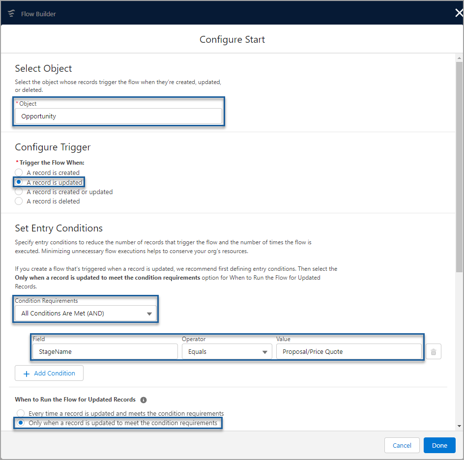 configure start 