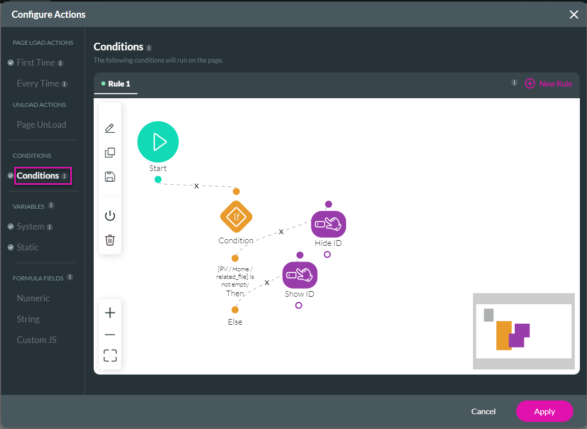 configure conditions 