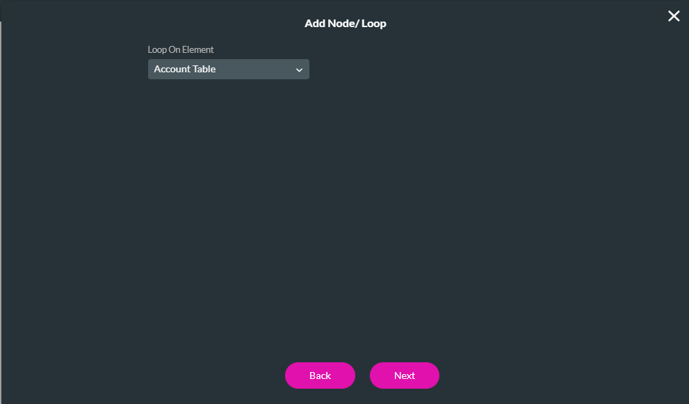 loop on element 