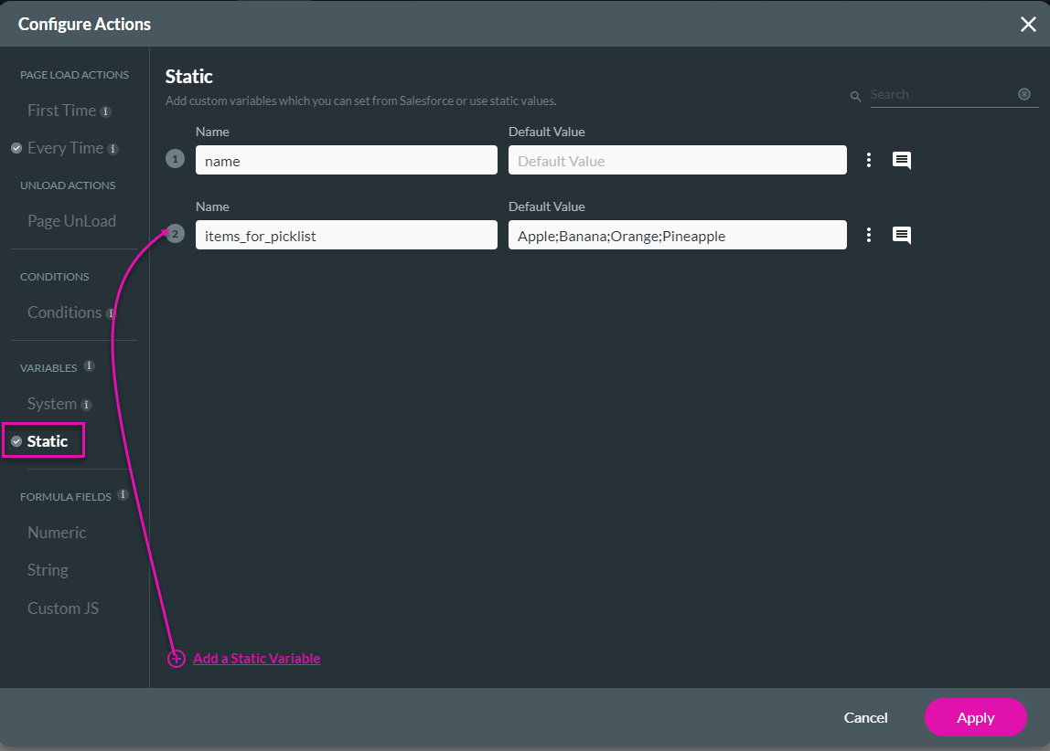 add a static variable 