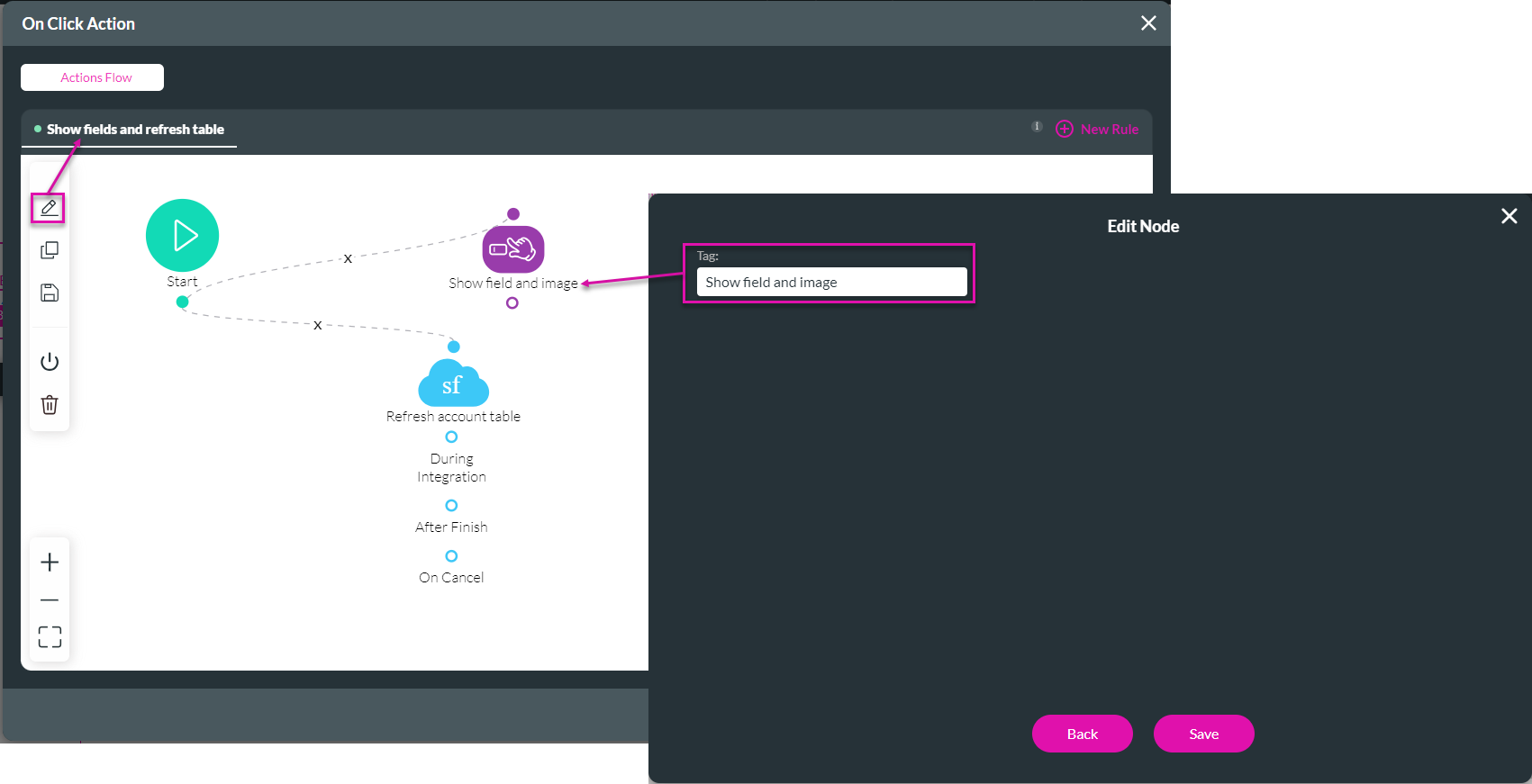 show merge field node 