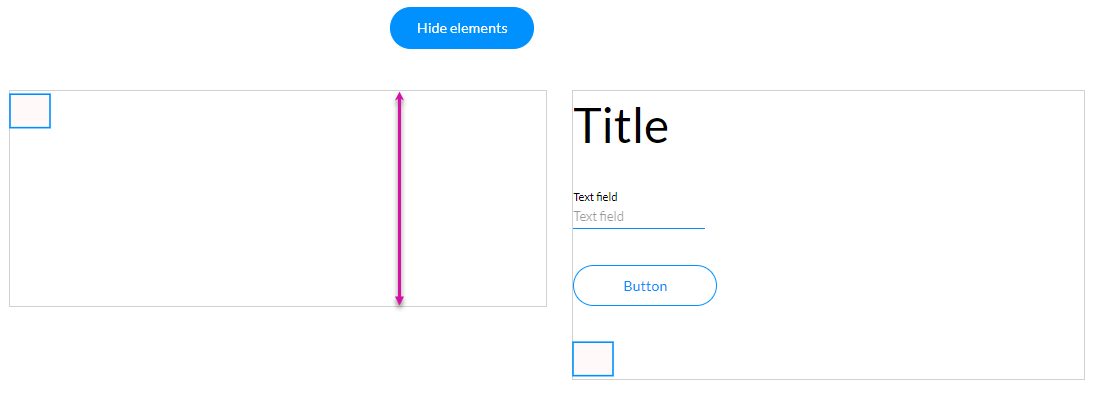 Screenshot showing how to resize the autofit container 