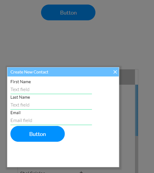 Screenshot showing the reset state of the modal 
