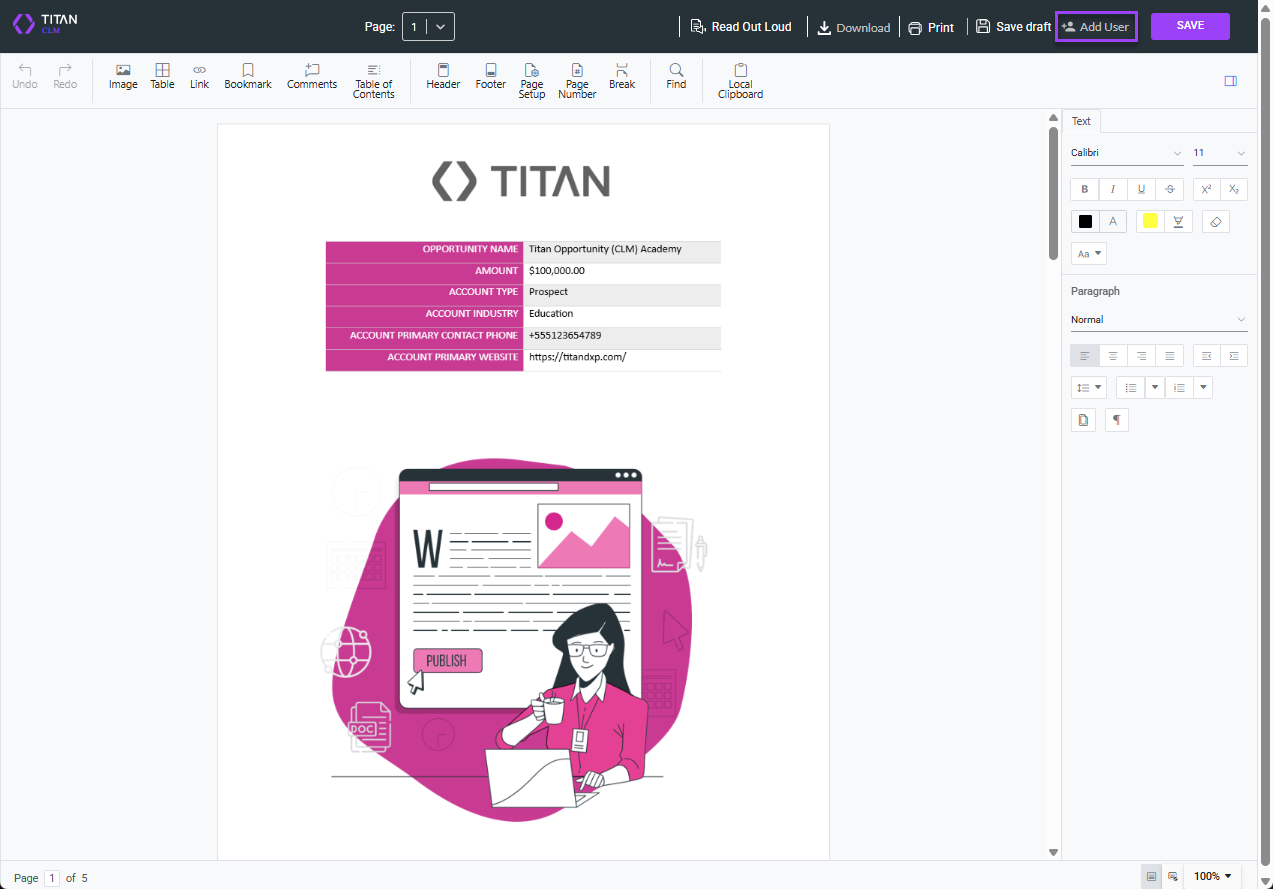 Screenshot showing Add user button