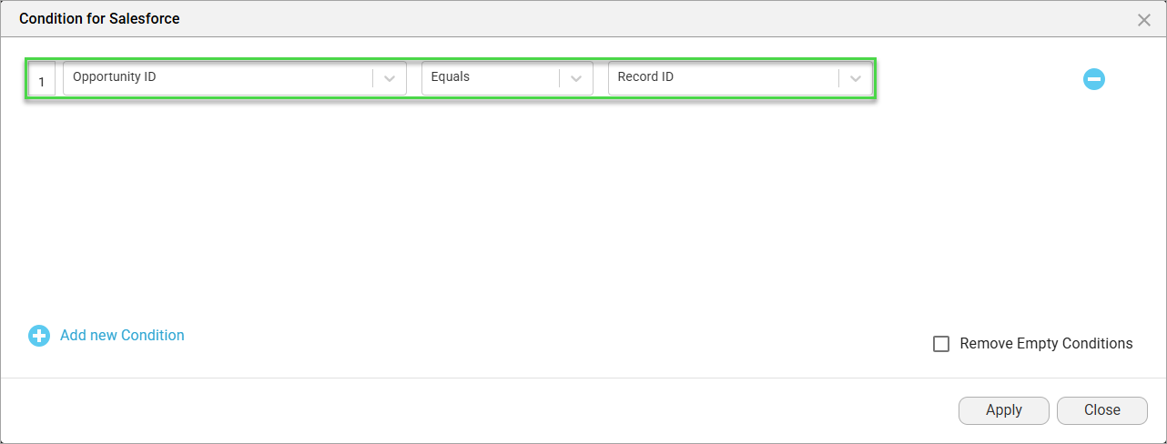 Screenshot showing the condition