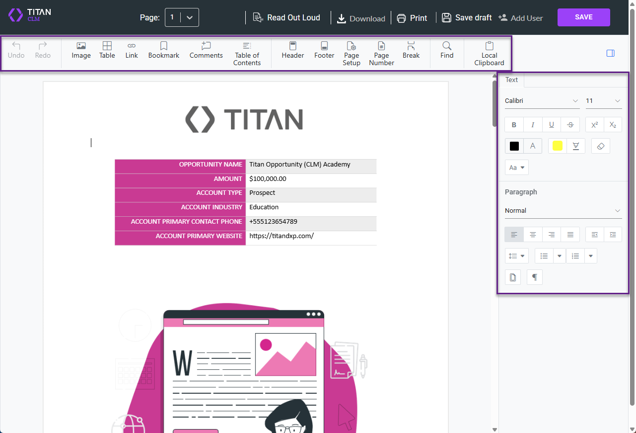 Screenshot showing full editing tools