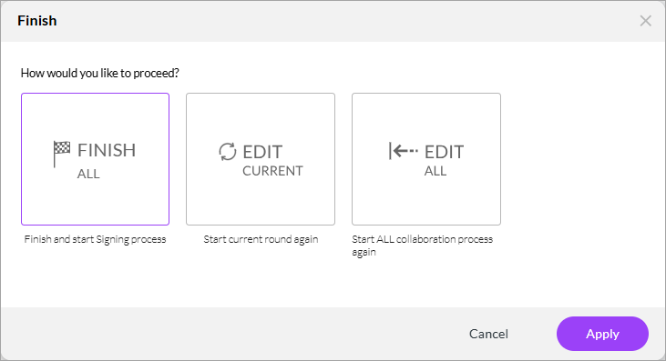 Screenshot showing next steps