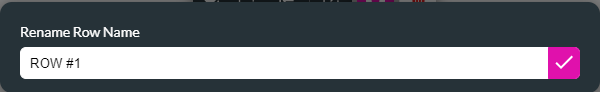 Screenshot of Rename Row Name window 