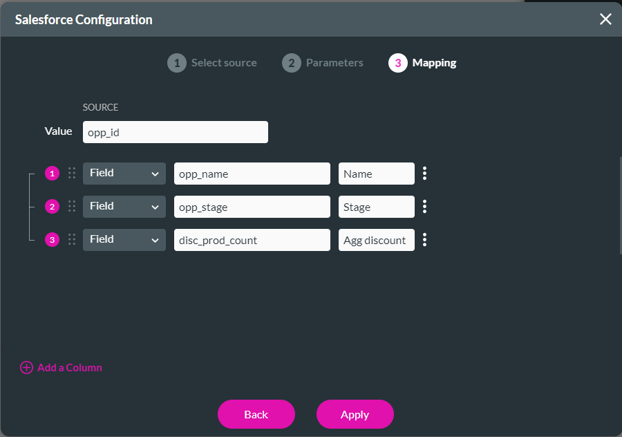 salesforce configuration > mapping 