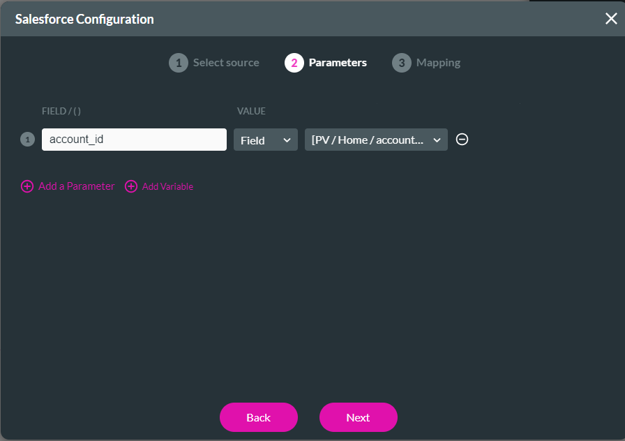 salesforce configuration > parameters 