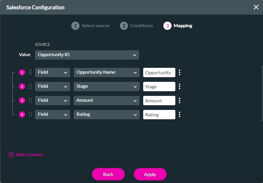 salesforce configuration > mapping 