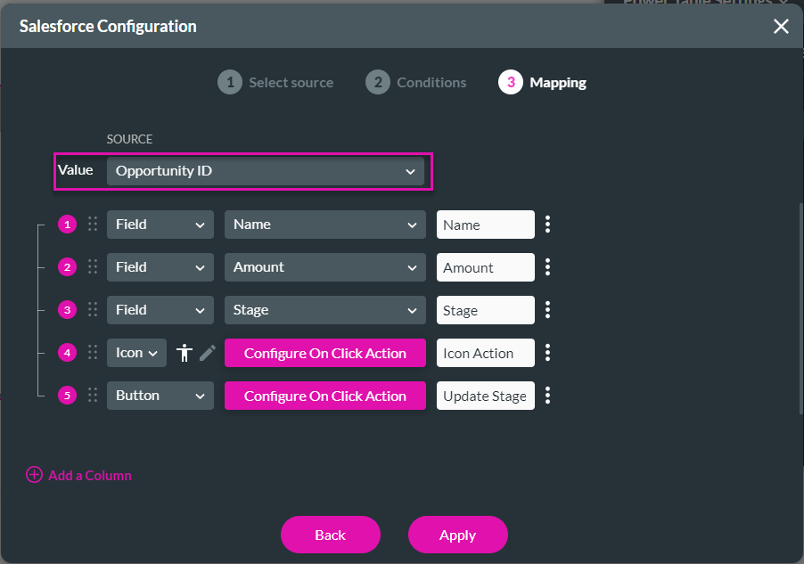 salesforce configuration screen 