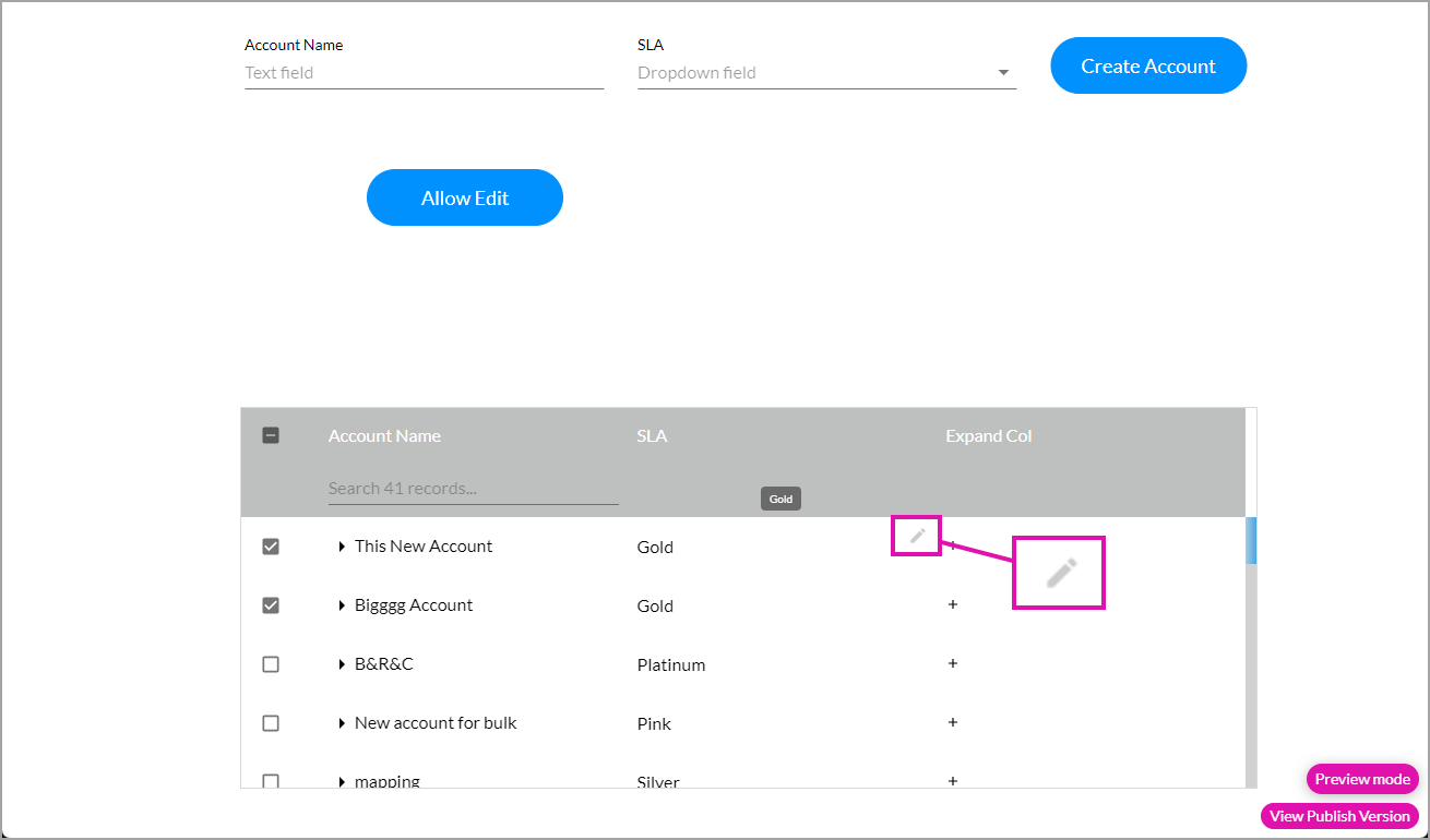 edit icon in power table 