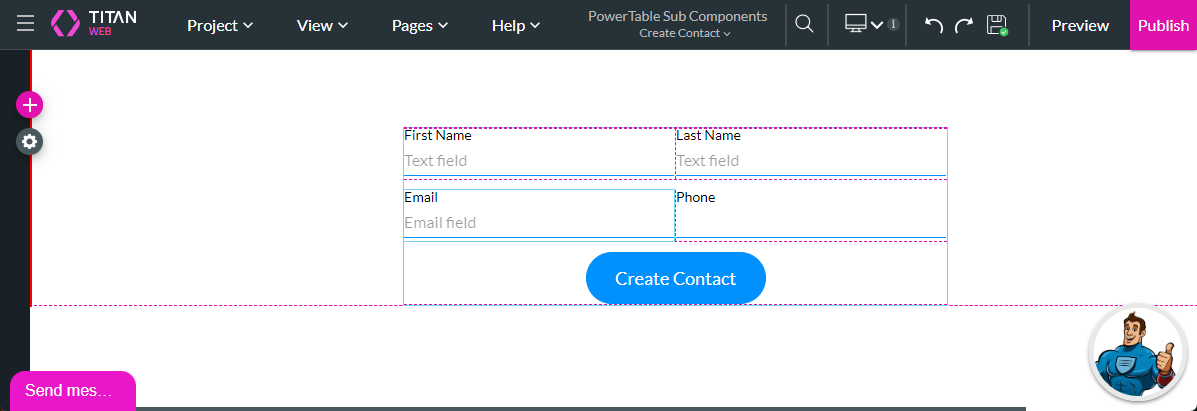 create contact page 